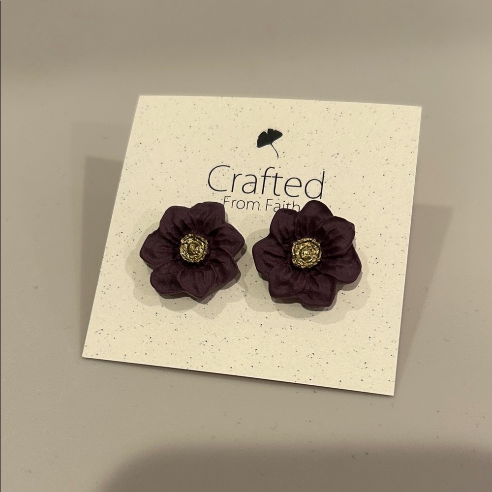 Handmade Poppy Stud Earrings